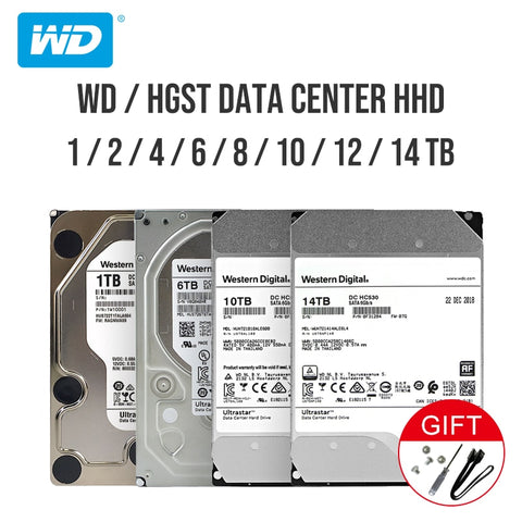 Western Digital He Ultrastar DC HC530 Enterprise Hard Drive 3.5" SATA3 256MB 6Gb/s HDD 1TB 2TB 4TB 6TB 8TB 10TB 12TB 14TB