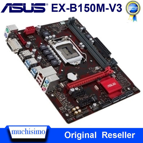 Asus EX-B150M-V3 Desktop Motherboard DDR4 LGA 1151 Intel B150 DDR4 32GB PCI-E 3.0 USB3.0 Micro ATX i7 i5 Original Used Mainboard