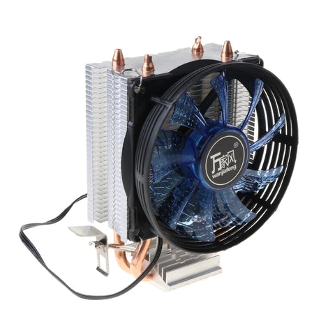 CPU Cooler Master 2 Pure Copper Heat-pipes Fan with Blue Light Freeze Tower Cooling System with PWM Fans