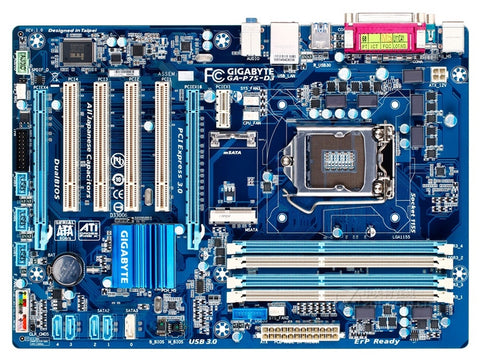 Gigabyte GA-P75-D3 original motherboard DDR3 LGA 1155 P75-D3 boards USB2.0 USB3.0 32GB B75 Desktop Motherboard