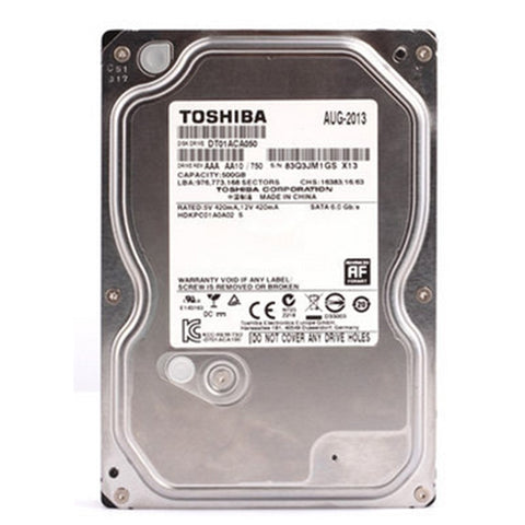 Toshiba 3.5" Internal Hard Drive Disk 500 GB HD Internal Hard Drive 3.5 500G HDD SATA 3.0 7200RPM 32MB Cache HDD for Desktop PC