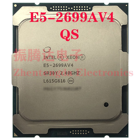 Intel Xeon E5-2699AV4 QS CPU 2.40 GHz 55MB 22 Core 44 Thread LGA 2011-3 E5-2699AV4 QS CPU Processor